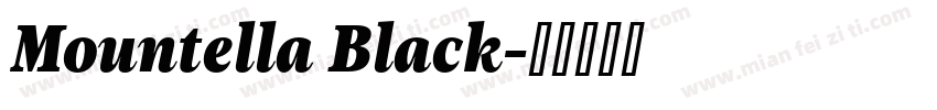 Mountella Black字体转换
